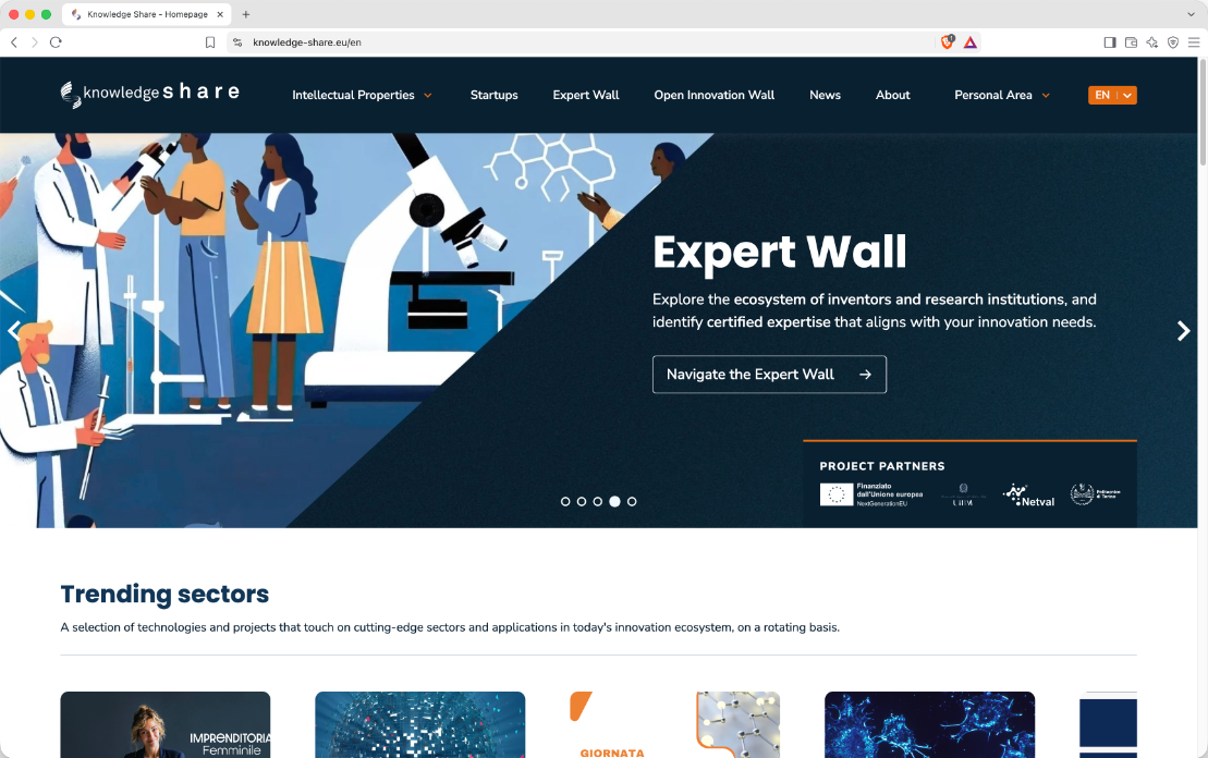 Deeptech matchmaking platform website